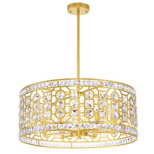 6 Light Chandelier with Champagne Finish