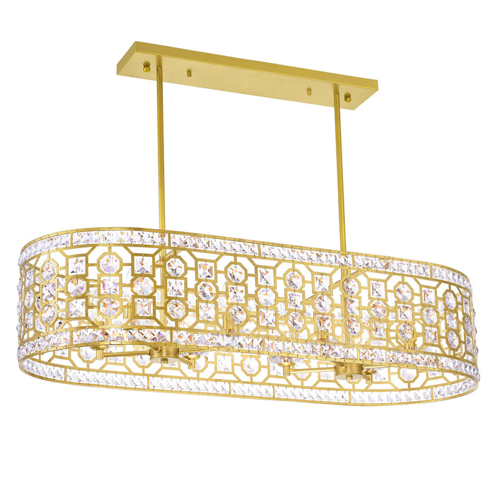 8 Light Chandelier with Champagne Finish