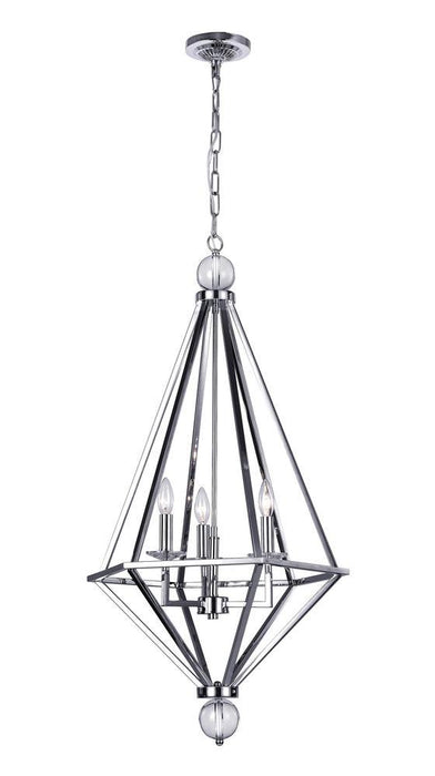 3 Light Chandelier with Chrome Finish