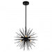 6 Light Chandelier with Black Finish