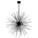 9 Light Chandelier with Black Finish