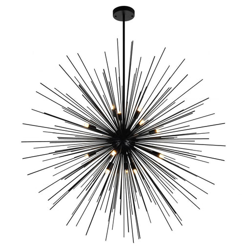 14 Light Chandelier with Black Finish