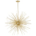 9 Light Chandelier with Gold Leaf Finish