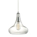 Orbital 1-Light Mini Pendant in Polished Chrome with Clear Glass