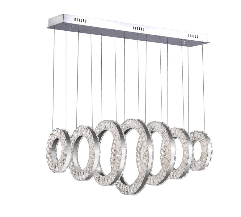 LED Chandelier with Chrome Finish