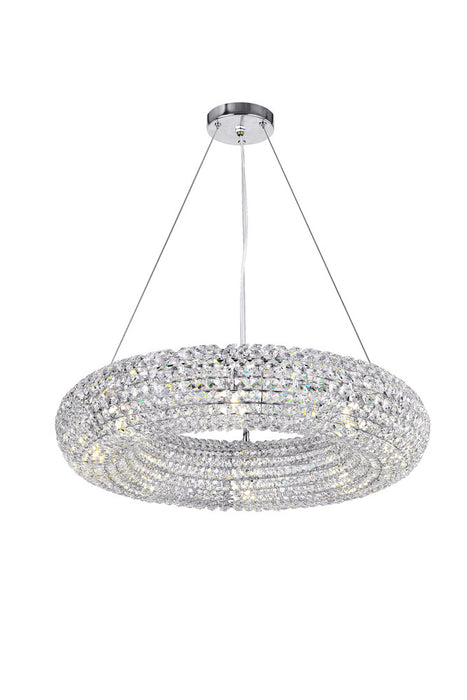 8 Light Chandelier with Chrome Finish