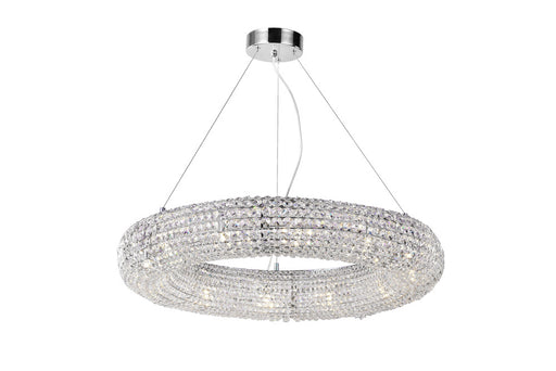 12 Light Chandelier with Chrome Finish