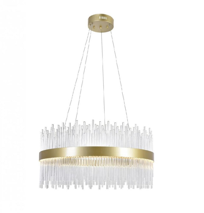 LED Chandelier with Medallion Gold Finish