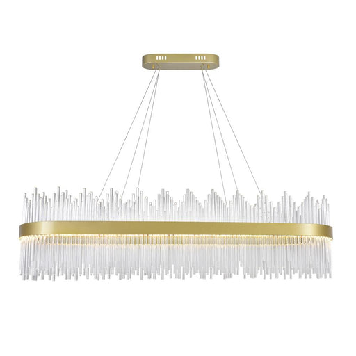 LED Chandelier with Medallion Gold Finish