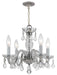 Traditional Crystal 4 Light Spectra Crystal Polished Chrome Mini Chandelier