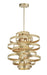 7 Light Chandelier with Gold Leaf Finish