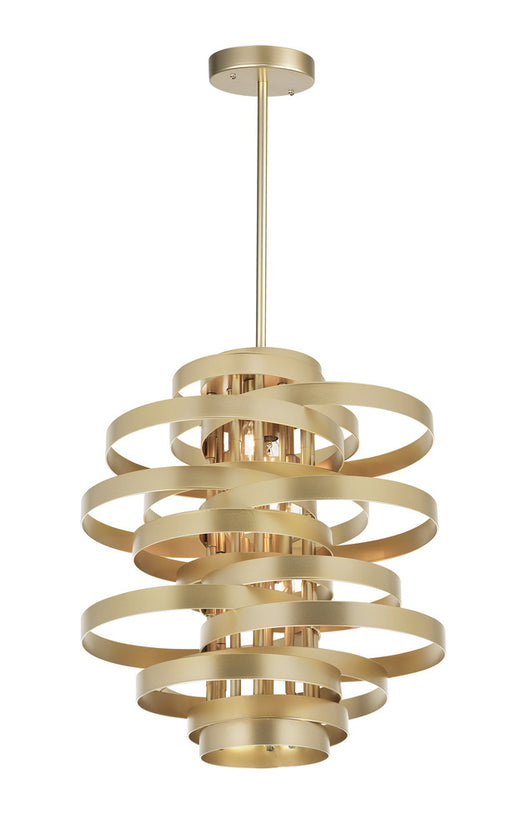 7 Light Chandelier with Gold Leaf Finish