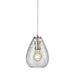 Lagoon 1-Light Mini Pendant in Satin Nickel with Clear Water Glass