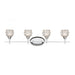 Kersey 4-Light Vanity Light in Polished Chrome with Clear Crystal