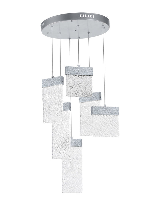 LED Chandelier with Pewter Finish