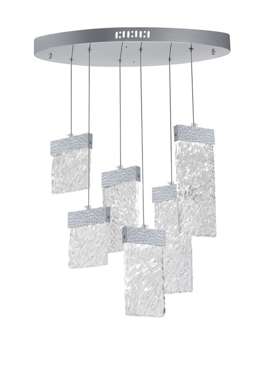 LED Chandelier with Pewter Finish