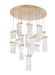 LED Chandelier with Gold Leaf Finish