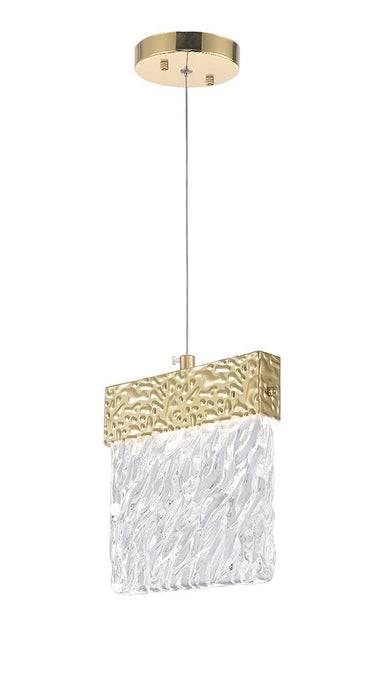 LED Pendant with Gold Leaf Finish