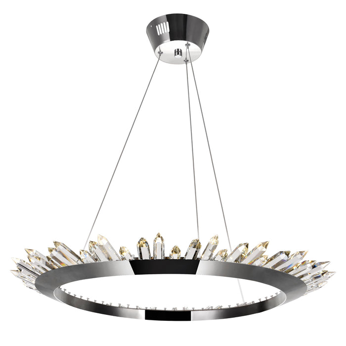 LED Up Chandelier with Polished Nickel Finish