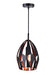 1 Light Down Mini Pendant with Black+Copper Finish