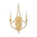 La Rochelle 2-Light Sconce in Parisian Gold Leaf