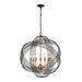 Concentric 7-Light Chandelier in Oil Rubbed Bronze with Clear Crystal Beads