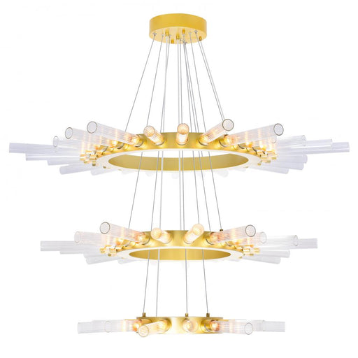 63 Light Chandelier with Satin Gold finish