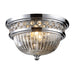 Flushmounts 2-Light Flush Mount in Polished Chrome with Glass and Crystal