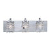 Optix 3-Light Vanity Sconce in Polished Chrome with Clear Crystal