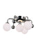 4 Light Flush Mount with Polished Nickel Finish