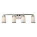 Bryant 4-Light Vanity Lamp in Satin Nickel with Opal White Glass