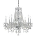 Traditional Crystal 8 Light Spectra Crystal Polished Chrome Chandelier