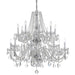 Traditional Crystal 16 Light Hand Cut Crystal Polished Chrome Chandelier