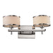 Utica 2-Light Vanity Lamp in Polished Chrome with White Blown Glass