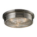 Chadwick 3-Light Flush Mount in Brushed Nickel with Diffuser