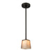 Serenity 1-Light Mini Pendant in Oil Rubbed Bronze with Tan Glass