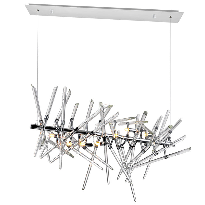 9 Light Chandelier with Chrome Finish