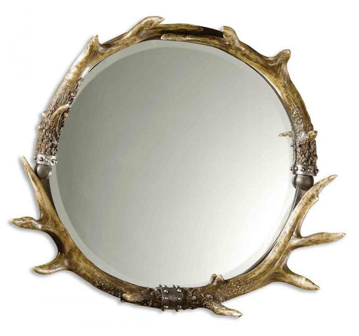 Uttermost Stag Horn Round Mirror