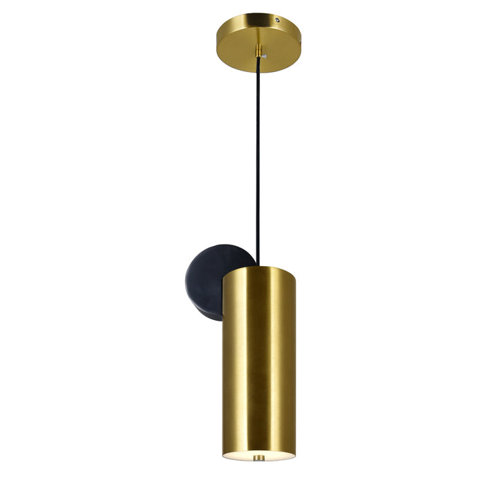 LED Mini Pendant with Brass+Black Finish