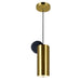 LED Mini Pendant with Brass+Black Finish