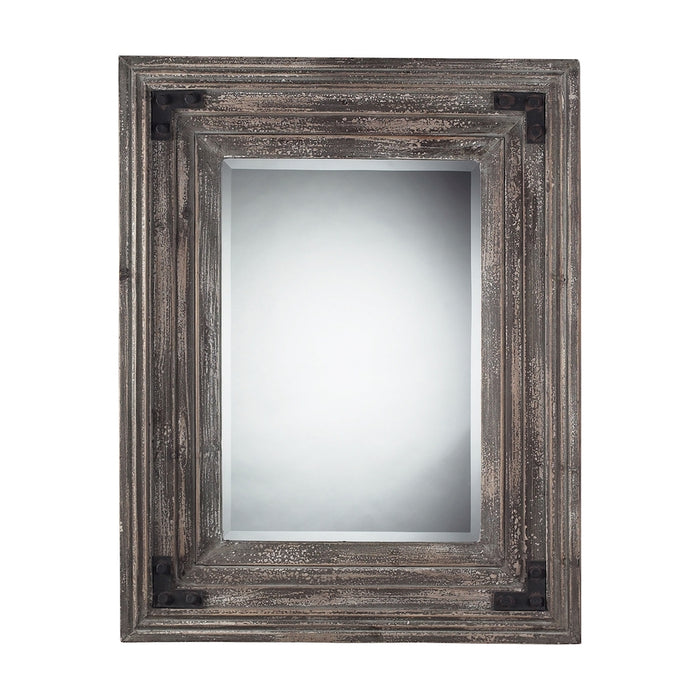 Rectangle Mirror in Distressed Wood