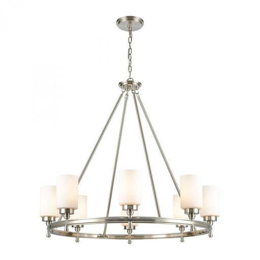 Dawson 8-Light chandelier in  Satin Nickel