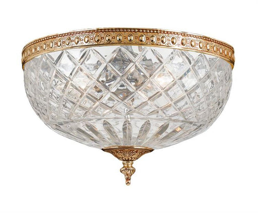 Crystorama 3 Light Olde Brass Crystal Ceiling Mount