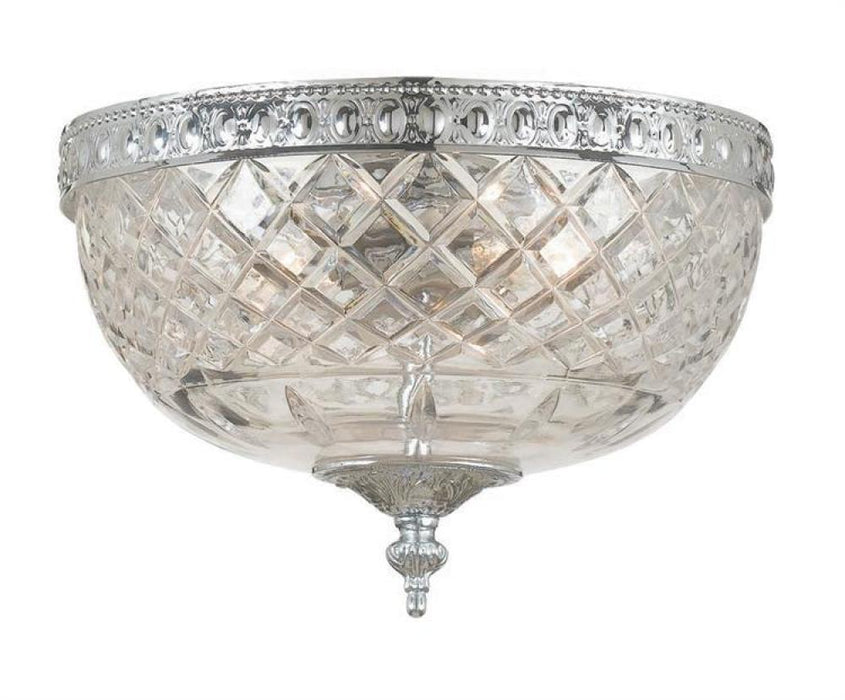 Crystorama 2 Light Polished Chrome Crystal Ceiling Mount