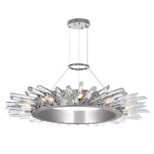 12 Light Chandelier with Polished Nickle finish