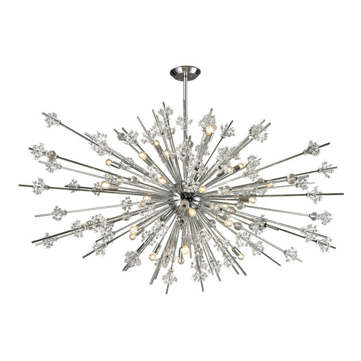 Starburst 31-Light Chandelier in Polished Chrome