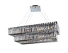 Baguette 43 Inch Rectangular 2 Tier Pendant