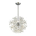 Snowburst 7-Light Chandelier in Polished Chrome with Crystal