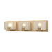 Ridgecrest 3-Light Vanity Sconce in Satin Brass with Frosted Cast Glass