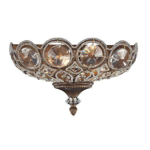 Christina 2-Light Sconce in Mocha with Crystal